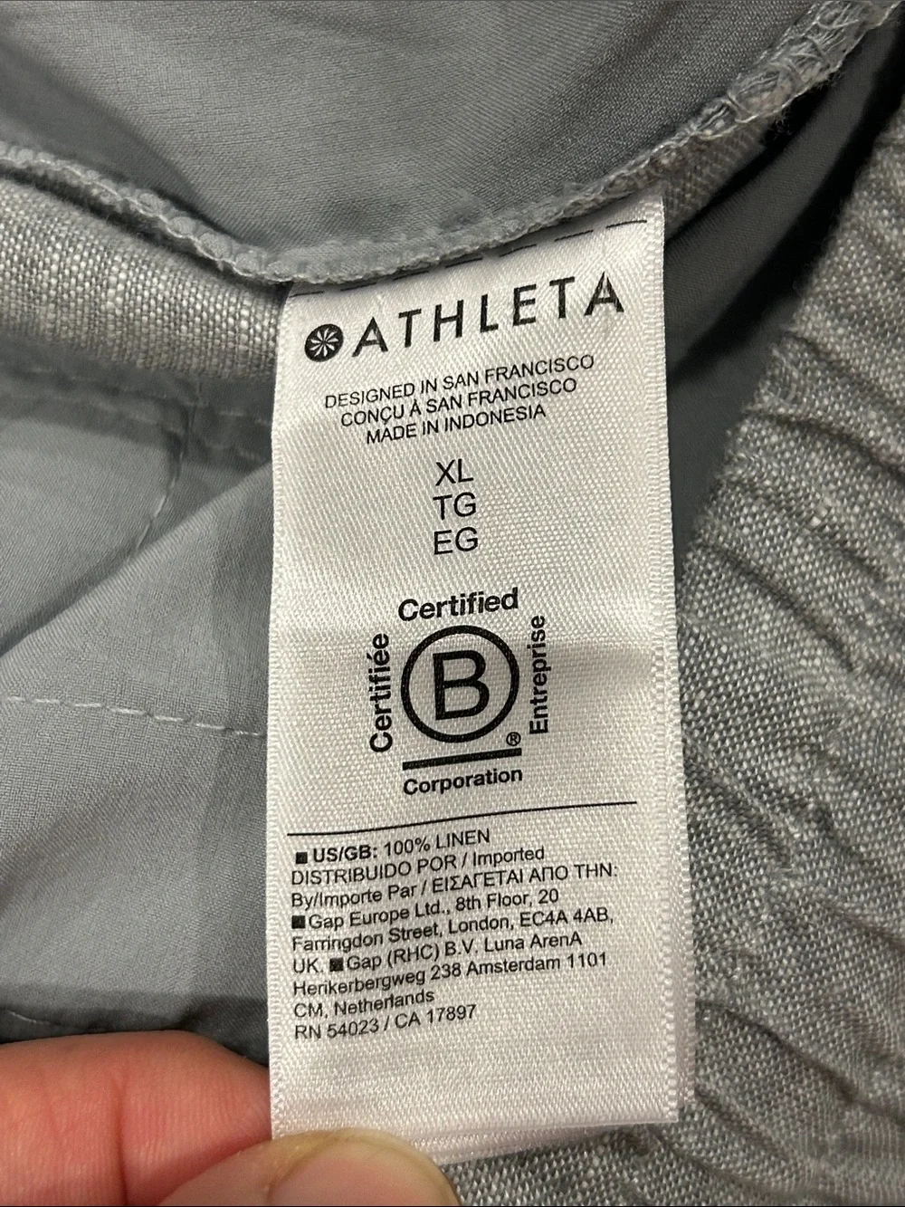 Athleta Linen Drawstring Pants Women’s Size XL
